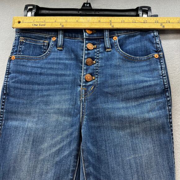 Madewell Jeans Women's 25 (2) Blue 10" High Rise Skinny Crop Button Fly Normcore - Picture 9 of 13